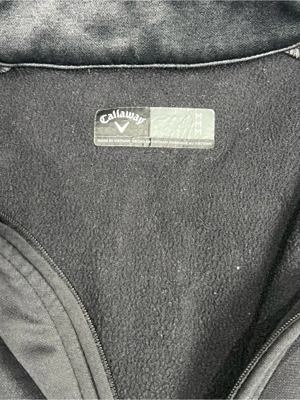 Callaway Quarter Zip Golf Pullover Long Sleeve Men’s Sz M, Black/Gray